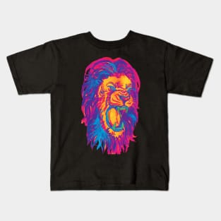 Neon Lion Kids T-Shirt